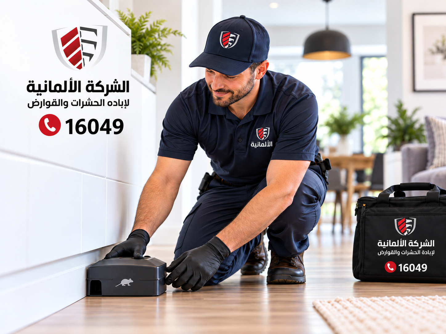 مكافحة الفئران بالشركة الألمانية لإبادة الحشرات والقوارض – تركيب محطة طعوم للفئران – الخط الساخن 16049